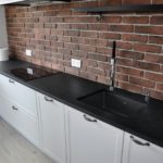 granit Absolute Black płomień-szczotka