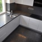 Blat granitowy i płytki podłogowe Steel Grey Lappato