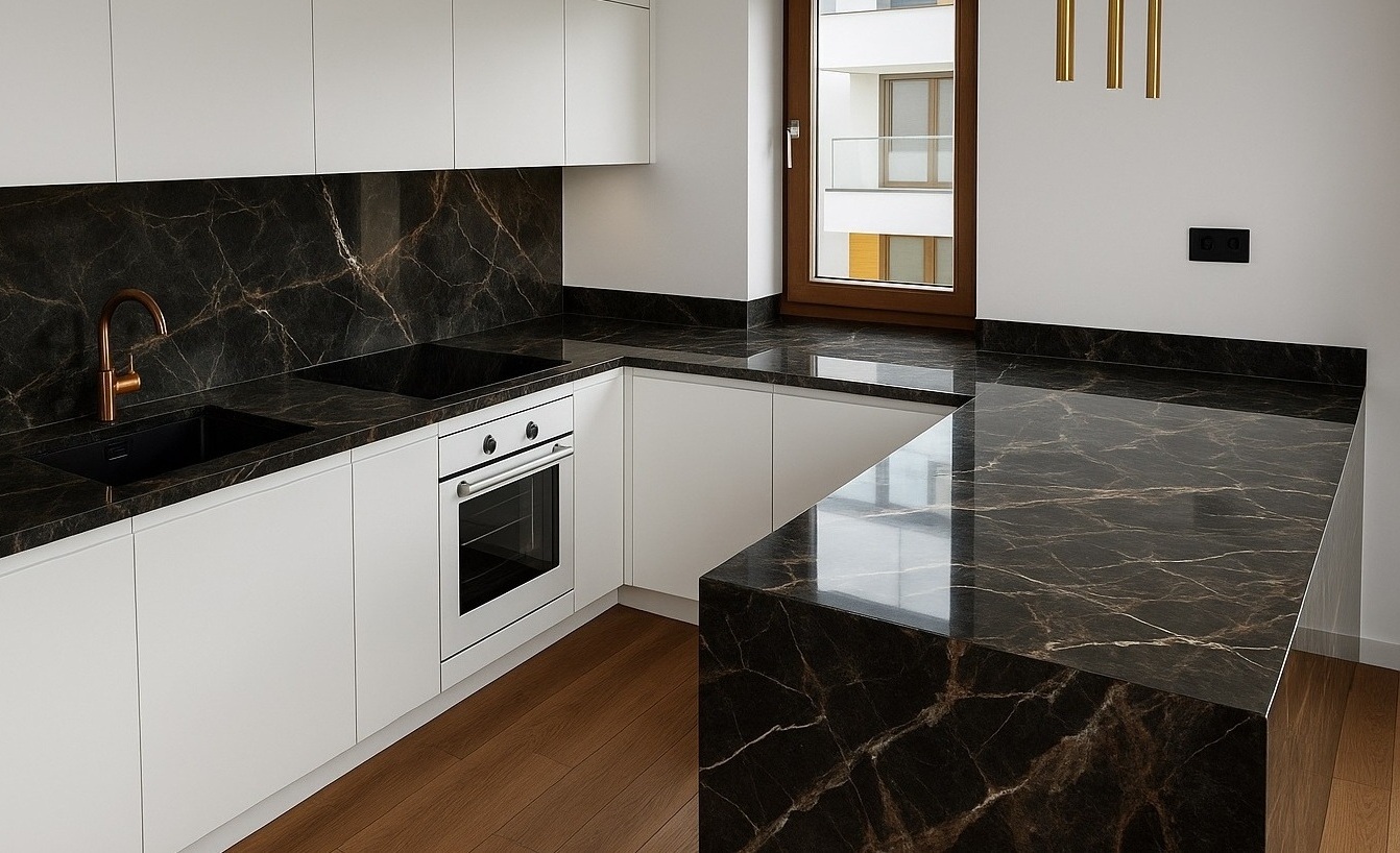 Blaty kuchenne plus fartuch z kamienia